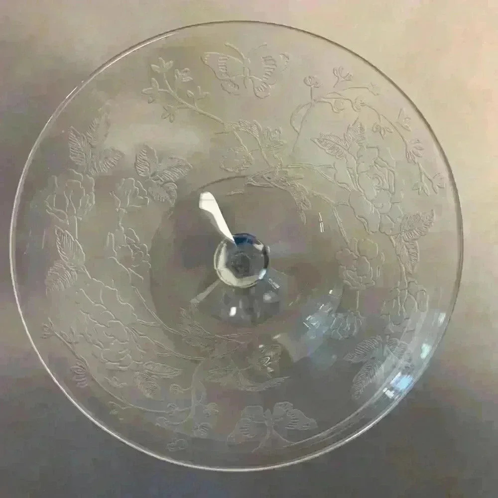 Duncan & Miller Crystal Champagne Coupe Etched “Charmaine Rose”…Vintage 1953 - Picture 4 of 9